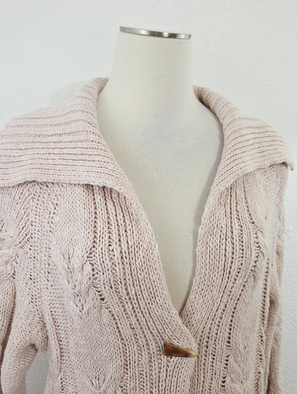 Free People Cappuccino Cardi longline cardigan sweater pink nectar women's XS - Picture 5 of 9